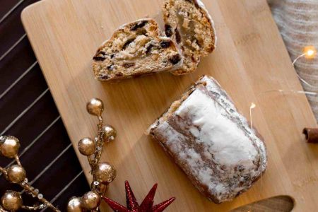 pane fatto in casa con cioccolato e canditi