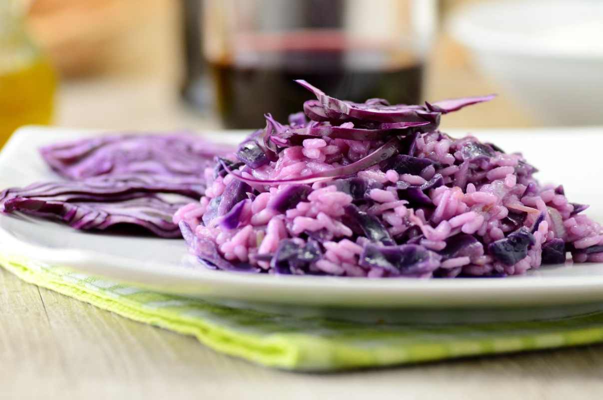 risotto al cavolo viola