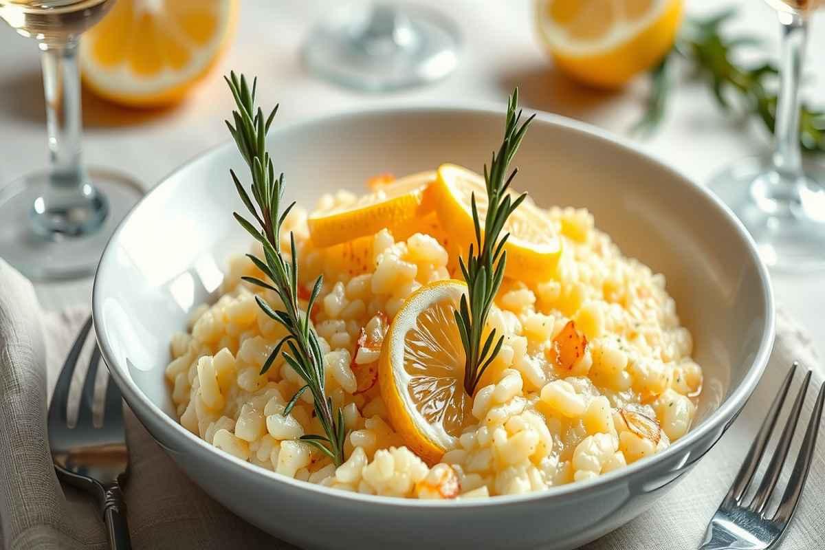 Un risotto frizzante al limone e rosmarino per sorprendere il palato