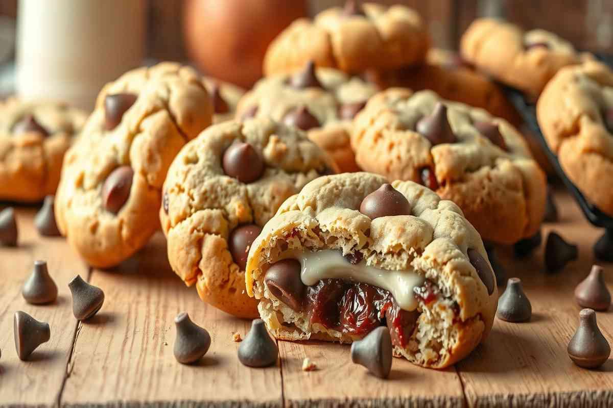 Biscotti irresistibili: la ricetta dei cookies con cuore cremoso