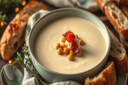 Cucina veloce: crema di cavolfiore con ceci e speck per una cena gustosa