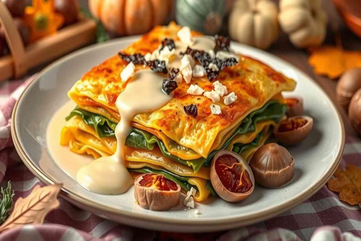 Lasagne gourmet: il connubio perfetto tra verza, castagne e tartufo nero secondo lo chef Perbellini