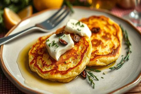 Pancake salati con porro, zafferano, caprino e acciuga: un'esplosione di sapori in ogni morso