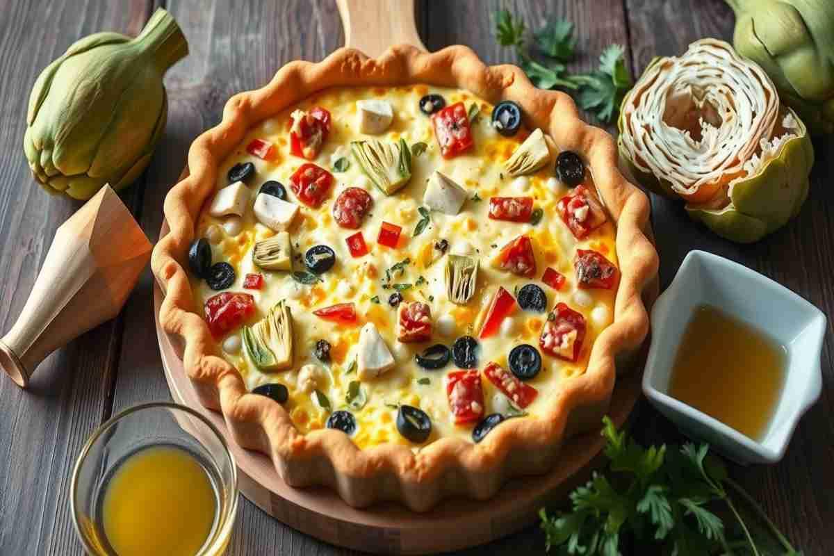 Quiche deliziosa: il connubio perfetto tra carciofi e fontina