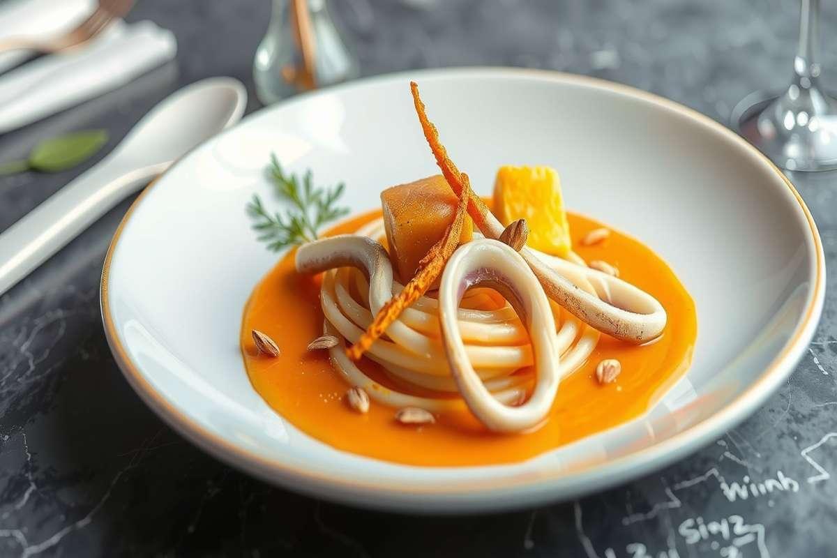 Scopri il gusto unico delle tagliatelle di seppia con crema di zucca