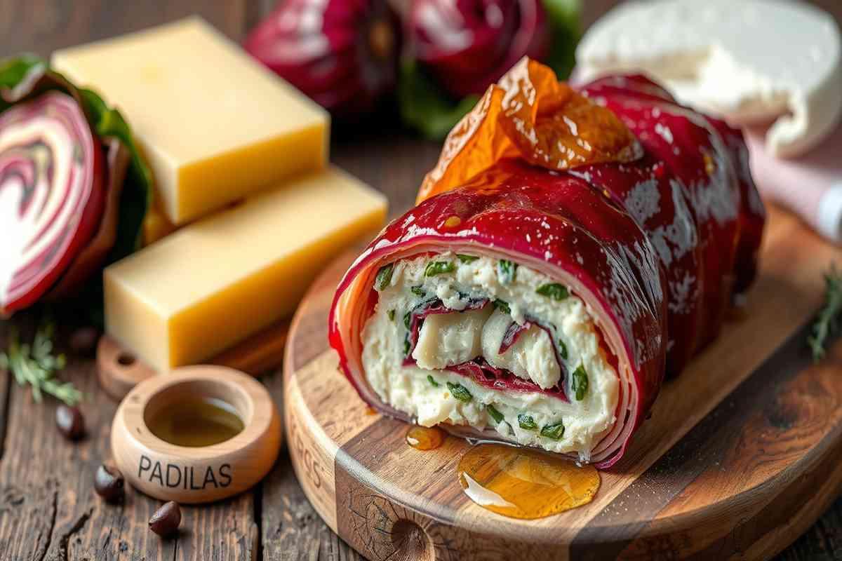 Scopri la delizia del rotolo di radicchio e formaggio cotto al vapore