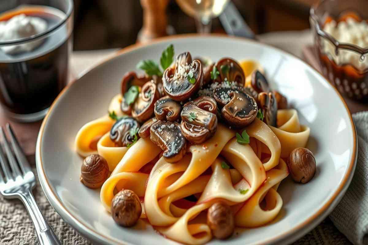 Scopri la ricetta irresistibile delle pappardelle ai funghi: un primo piatto da non perdere!