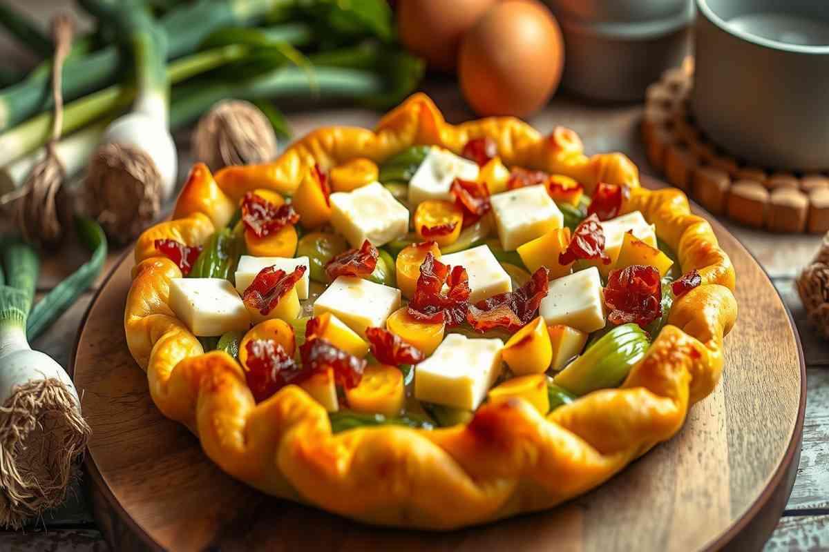 Scopri la ricetta irresistibile della torta salata ai porri: un rustico da leccarsi i baffi!