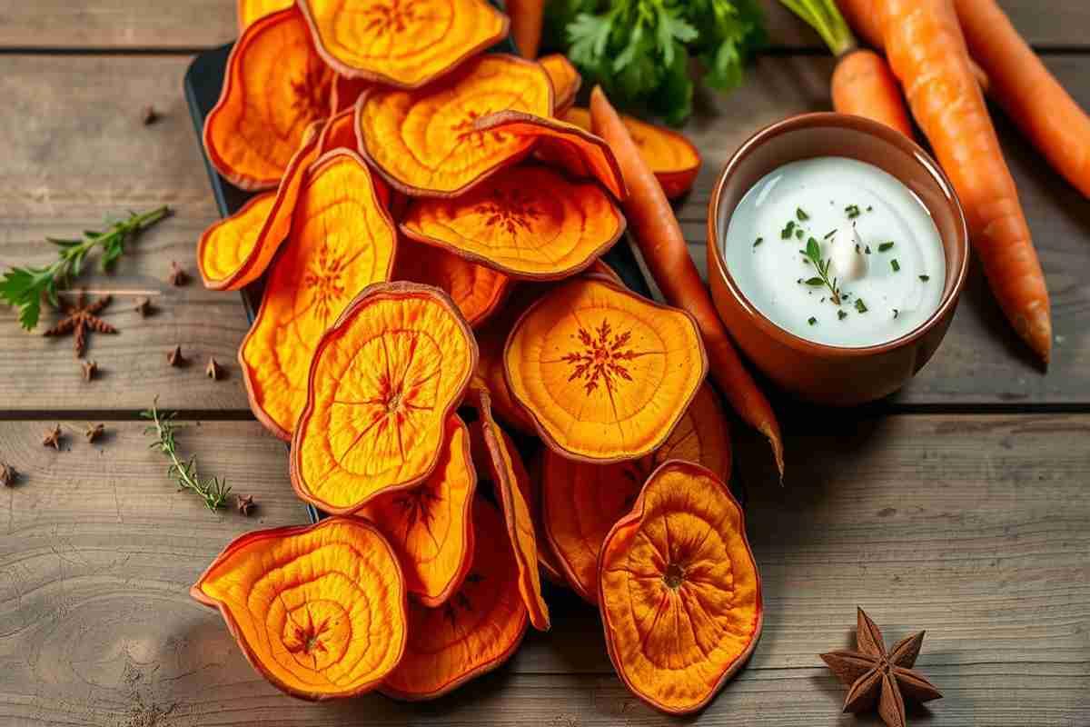 Snack croccante: scopri la ricetta delle irresistibili chips di carote